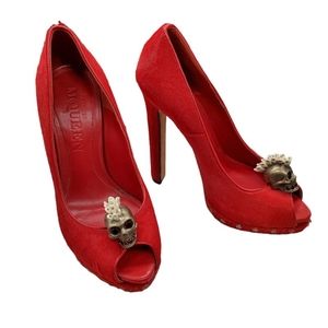 Alexander Mcqueen authentic Heels sz: 6 calf hair